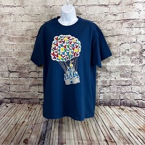 Disneyland Resorts Blue Magic Kingdom Mickey Balloons Short Sleeve Tee